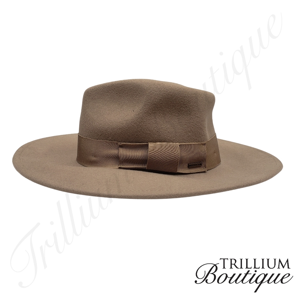 Brixton Hat Joanna Hat Felted 100% Wool Hat Light Tan Medium Outdoor Classic - Picture 7 of 12